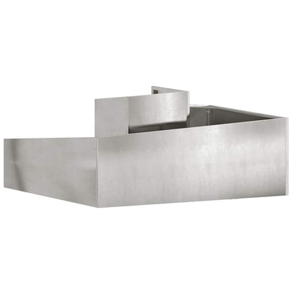 Gartenblumentopf Silber 100 x 100 x 50 cm Edelstahl