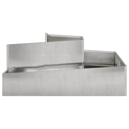 Gartenblumentopf Silber 100 x 100 x 50 cm Edelstahl