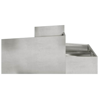 Gartenblumentopf Silber 100 x 100 x 50 cm Edelstahl