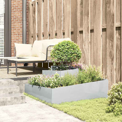 Gartenblumentopf Silber 100 x 100 x 50 cm Verzinkter Stahl