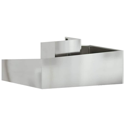 Gartenblumentopf Silber 100 x 100 x 50 cm Verzinkter Stahl