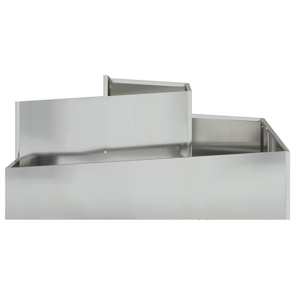 Gartenblumentopf Silber 100 x 100 x 50 cm Verzinkter Stahl