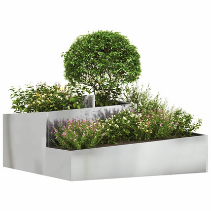 Gartenblumentopf Silber 100 x 100 x 50 cm Verzinkter Stahl
