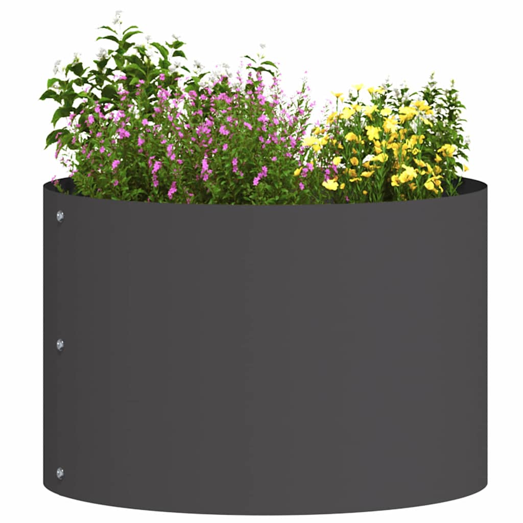 Gartenblumentopf Schwarz 30 x 30 x 20 cm Stahl