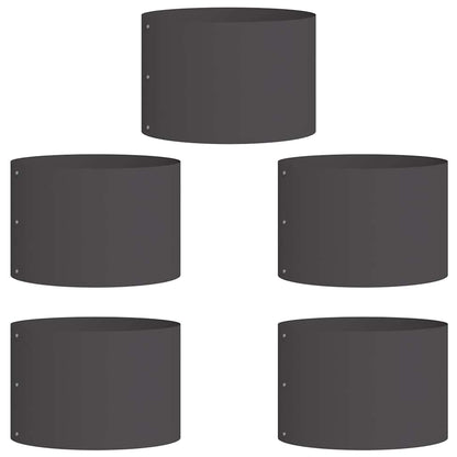 Gartenpflanzer 5 pcs Schwarz 30 x 30 x 20 cm Stahl