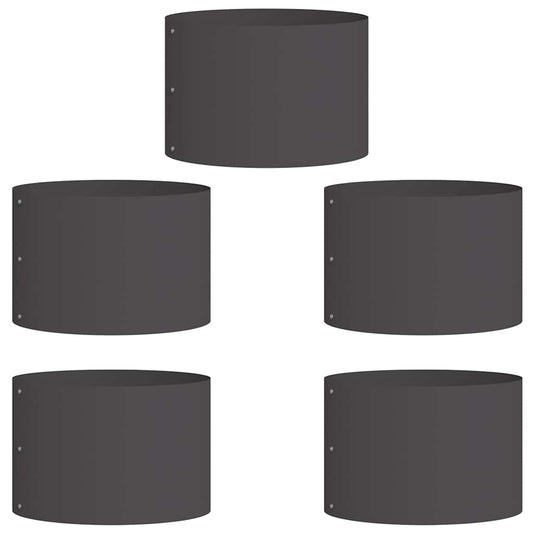 Gartenpflanzer 5 pcs Schwarz 30 x 30 x 20 cm Stahl