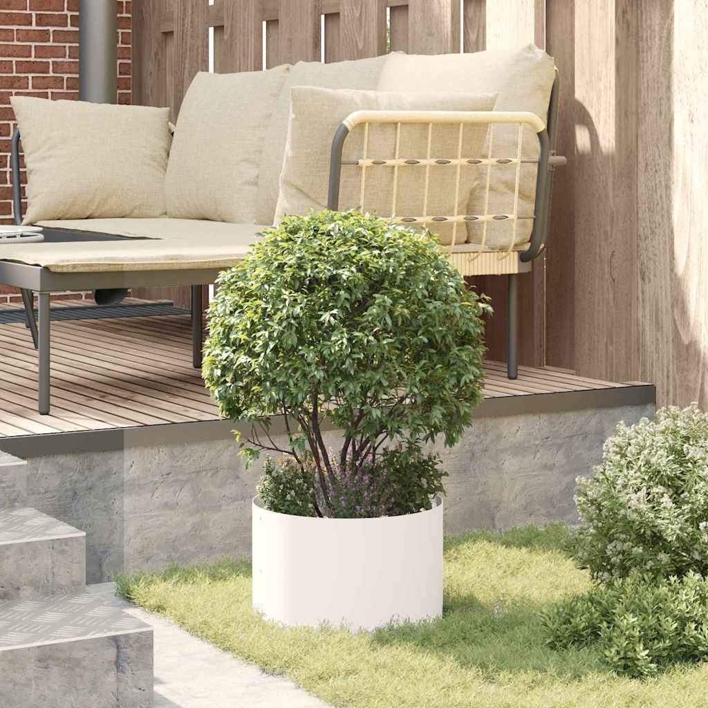 Gartenblumentopf Weiß 30 x 30 x 20 cm Stahl