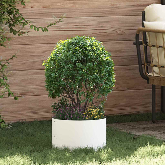 Gartenpflanzer 5 pcs Weiß 30 x 30 x 20 cm Stahl