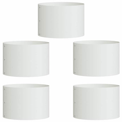 Gartenpflanzer 5 pcs Weiß 30 x 30 x 20 cm Stahl