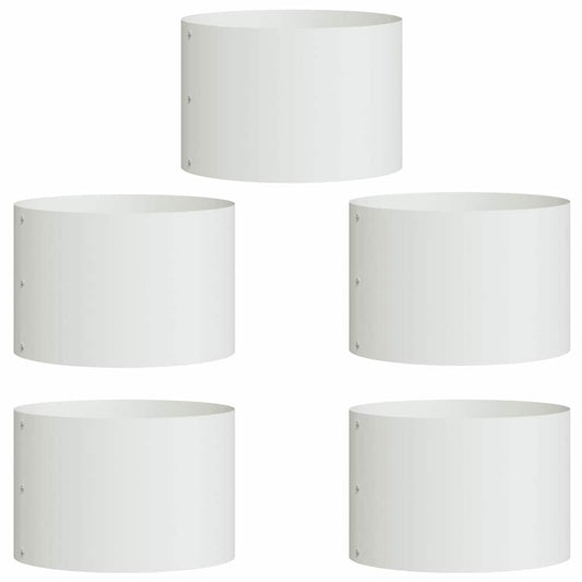 Gartenpflanzer 5 pcs Weiß 30 x 30 x 20 cm Stahl