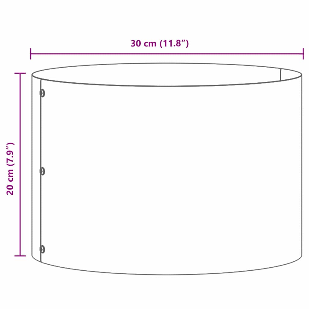 Gartenpflanzer 5 pcs Weiß 30 x 30 x 20 cm Stahl