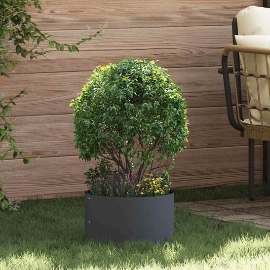 Gartenblumentopf Anthrazit 30 x 30 x 20 cm Stahl