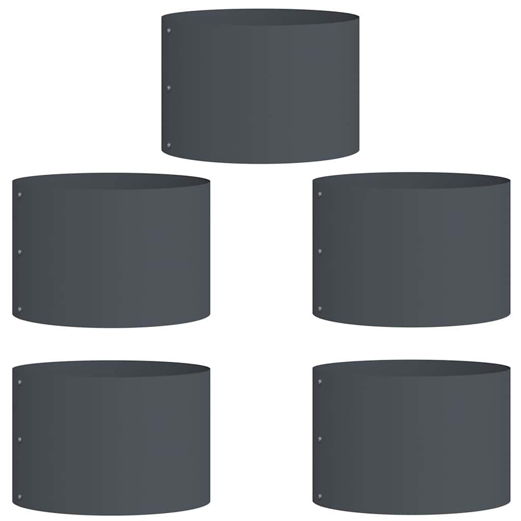 Gartenpflanzer 5 pcs Anthrazit 30 x 30 x 20 cm Stahl