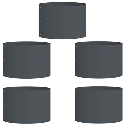Gartenpflanzer 5 pcs Anthrazit 30 x 30 x 20 cm Stahl