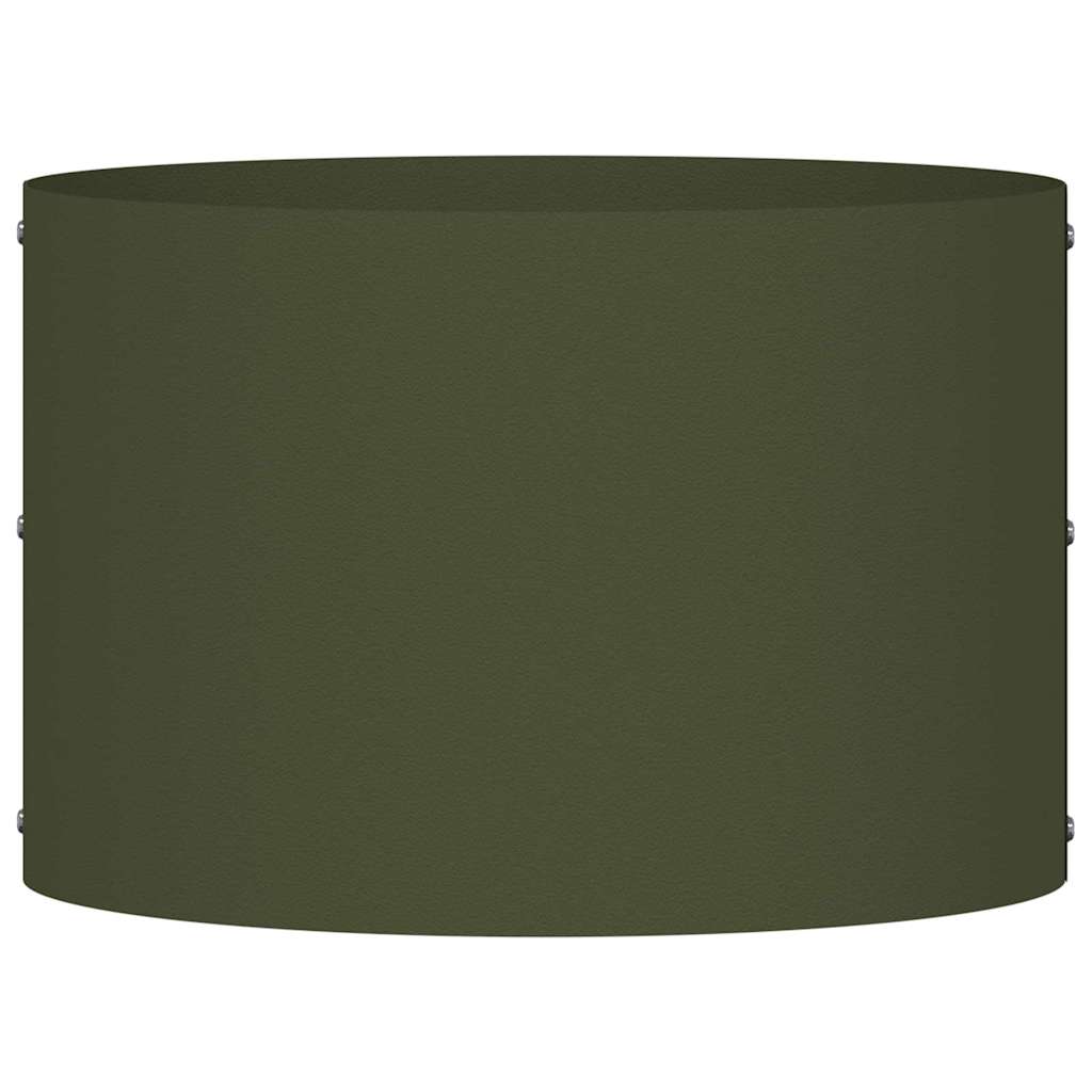 Gartenblumentopf Olivgrün 30 x 30 x 20 cm Stahl