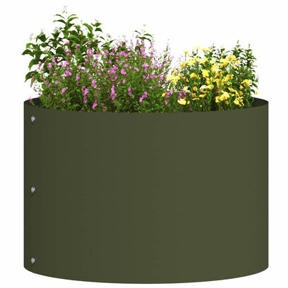 Gartenblumentopf Olivgrün 30 x 30 x 20 cm Stahl