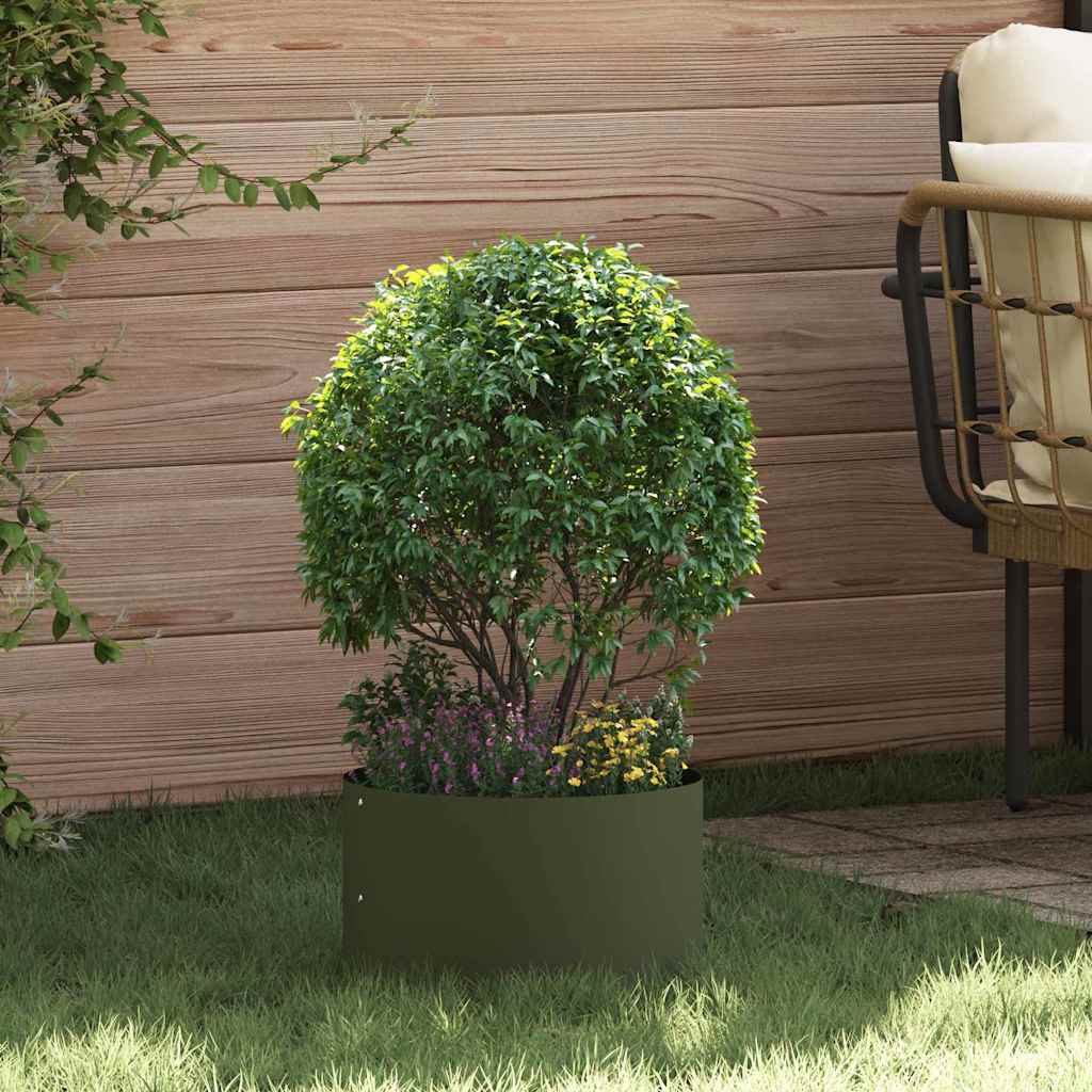 Gartenpflanzer 5 pcs Olivgrün 30 x 30 x 20 cm Stahl