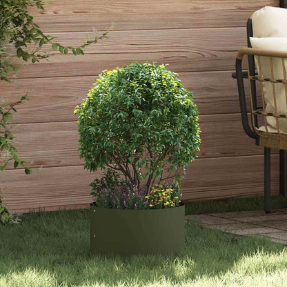 Gartenpflanzer 5 pcs Olivgrün 30 x 30 x 20 cm Stahl