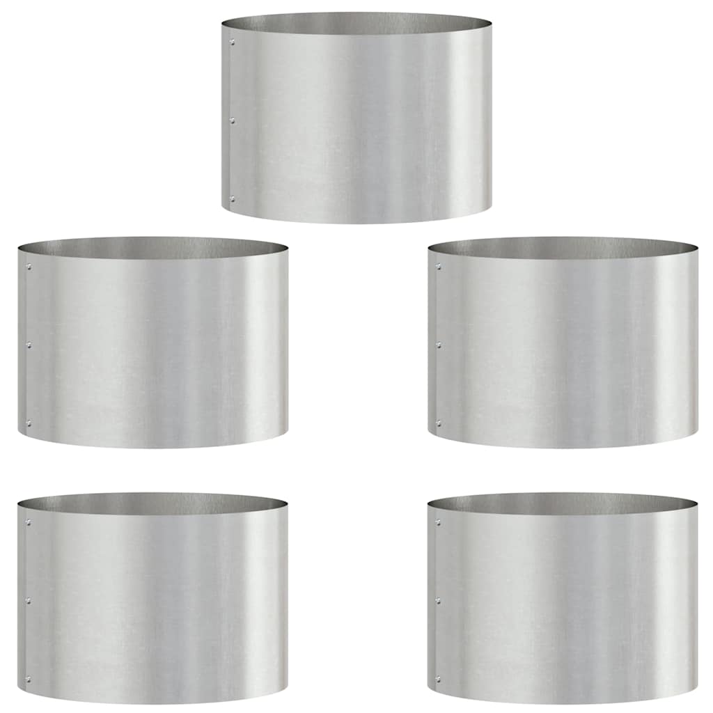 Gartenpflanzer 5 pcs Silber 30 x 30 x 20 cm Edelstahl