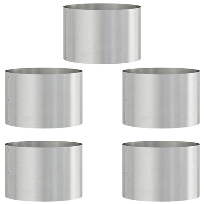 Gartenpflanzer 5 pcs Silber 30 x 30 x 20 cm Edelstahl