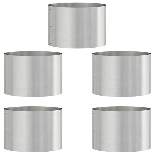 Gartenpflanzer 5 pcs Silber 30 x 30 x 20 cm Edelstahl