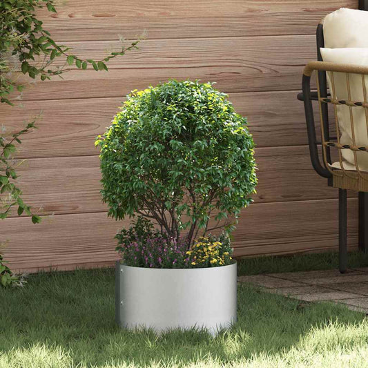 Gartenblumentopf Silber 30 x 30 x 20 cm Verzinkter Stahl