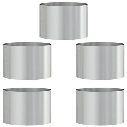 Gartenpflanzer 5 pcs Silber 30 x 30 x 20 cm Verzinkter Stahl