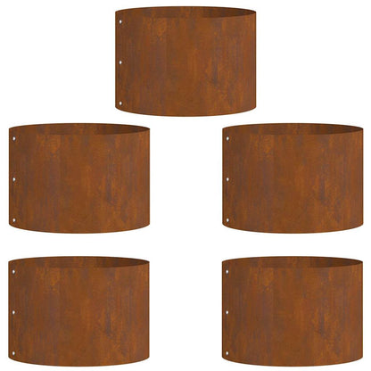 Gartenpflanzer 5 pcs Braun 30 x 30 x 20 cm Cortenstahl