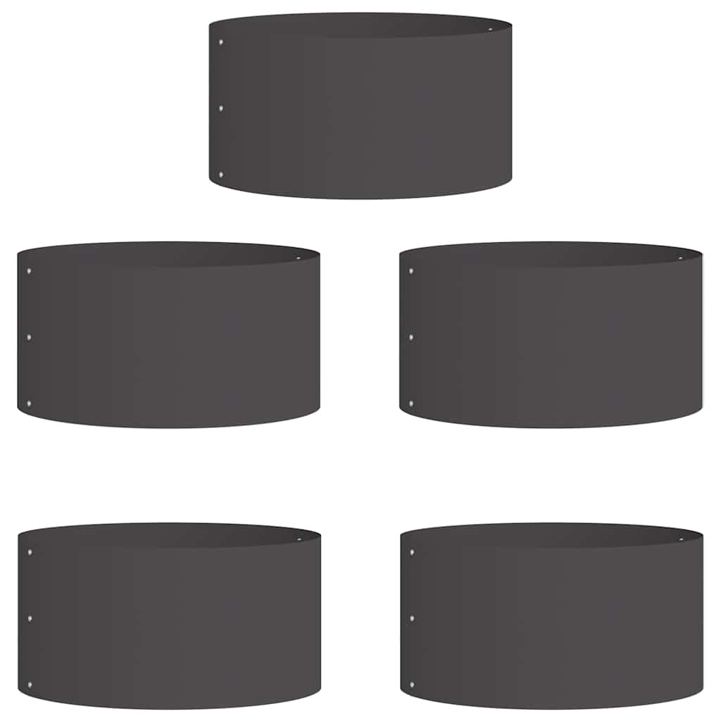 Garten 5 pcs Schwarz 40 x 40 x 20 cm Stahl