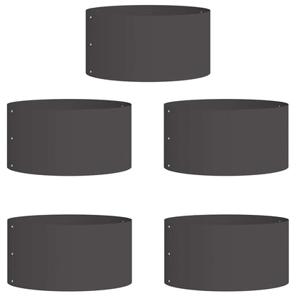 Garten 5 pcs Schwarz 40 x 40 x 20 cm Stahl