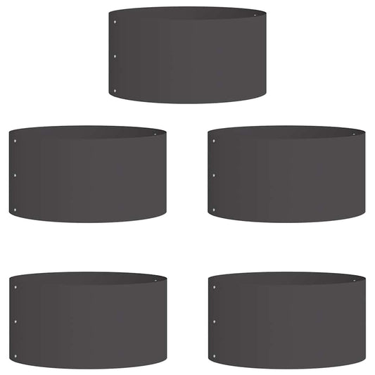 Garten 5 pcs Schwarz 40 x 40 x 20 cm Stahl