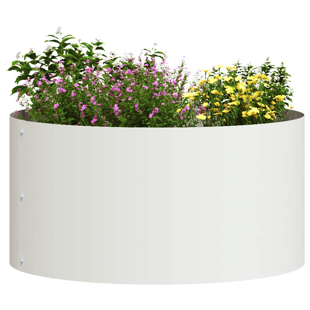 Gartenblumentopf Weiß 40 x 40 x 20 cm Stahl