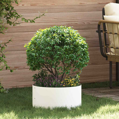 Gartenpflanzer 5 pcs Weiß 40 x 40 x 20 cm Stahl
