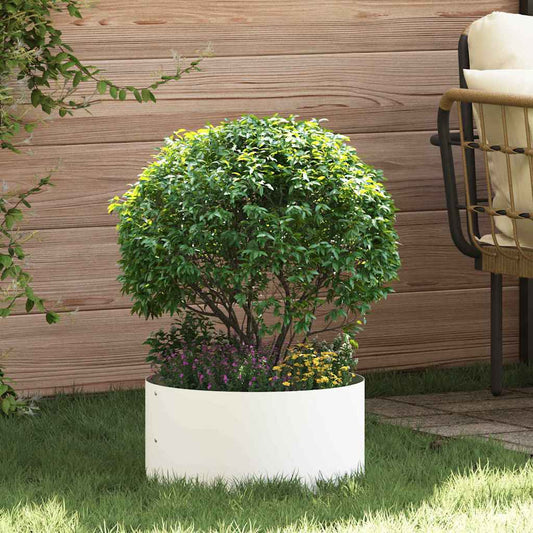 Gartenpflanzer 5 pcs Weiß 40 x 40 x 20 cm Stahl