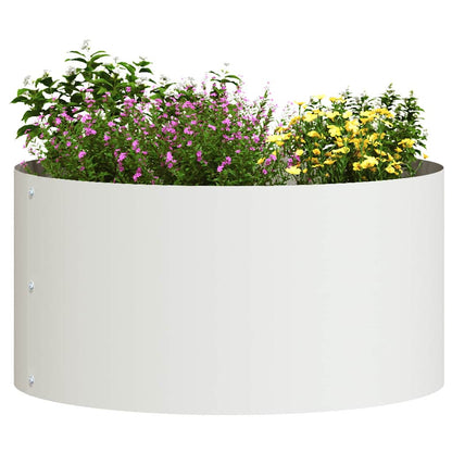 Gartenpflanzer 5 pcs Weiß 40 x 40 x 20 cm Stahl