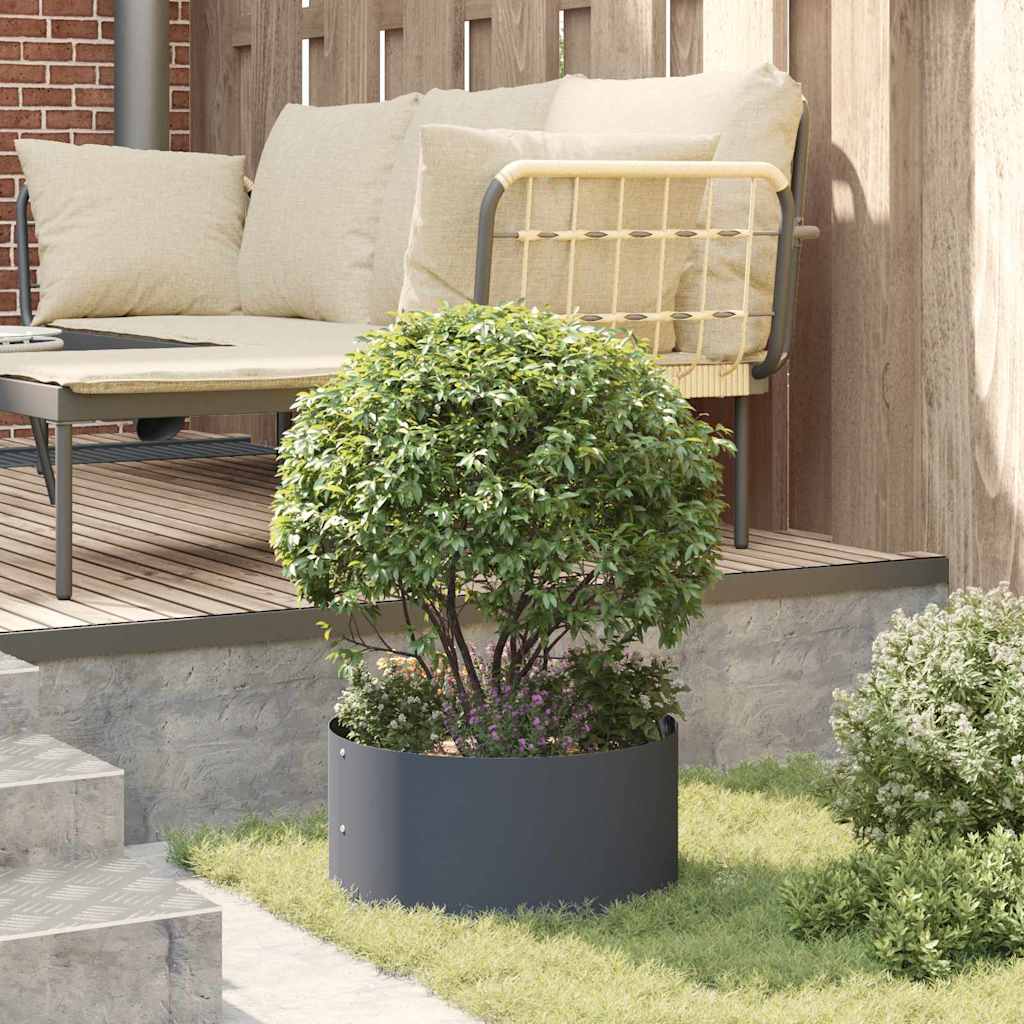 Gartenblumentopf Anthrazit 40 x 40 x 20 cm Stahl