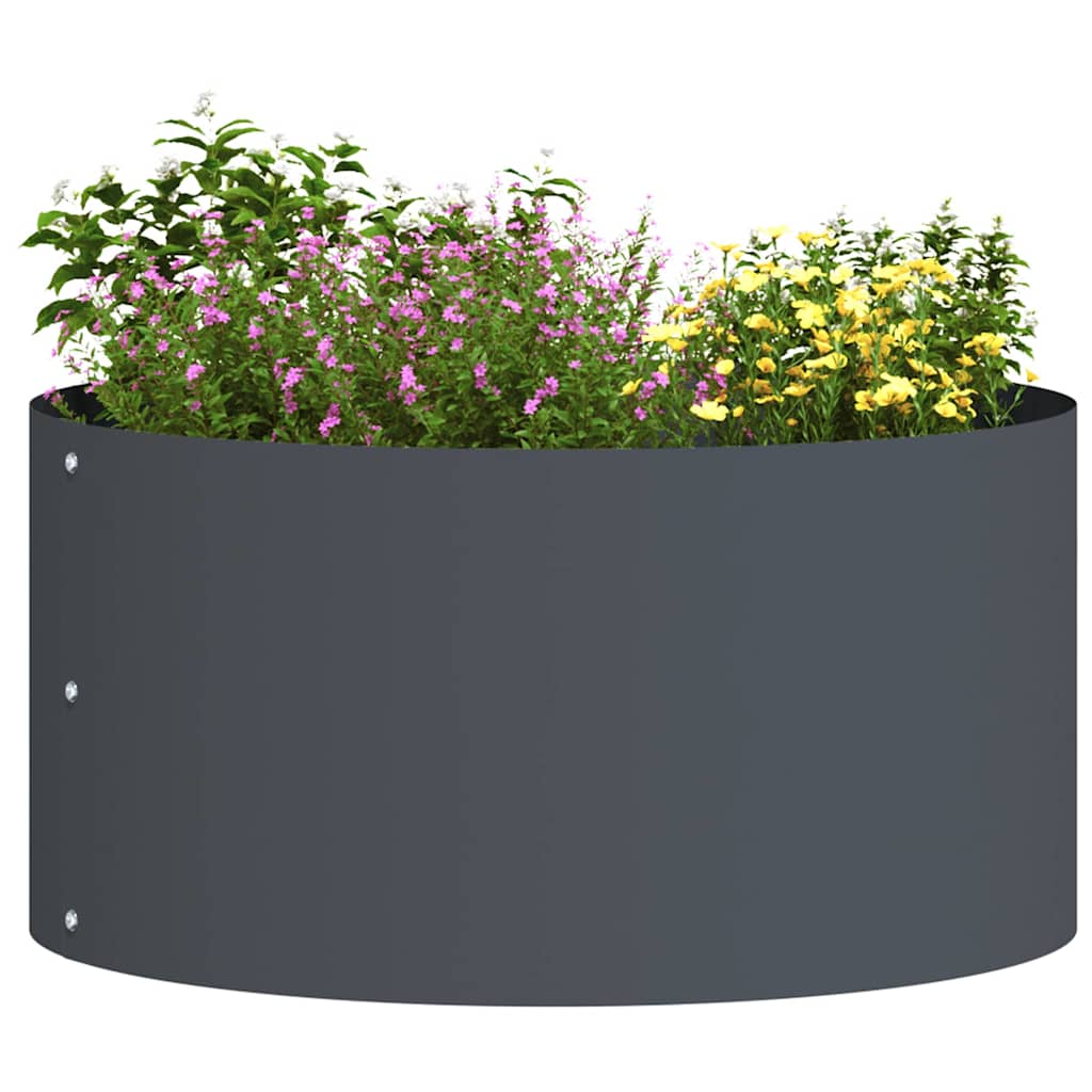 Gartenblumentopf Anthrazit 40 x 40 x 20 cm Stahl