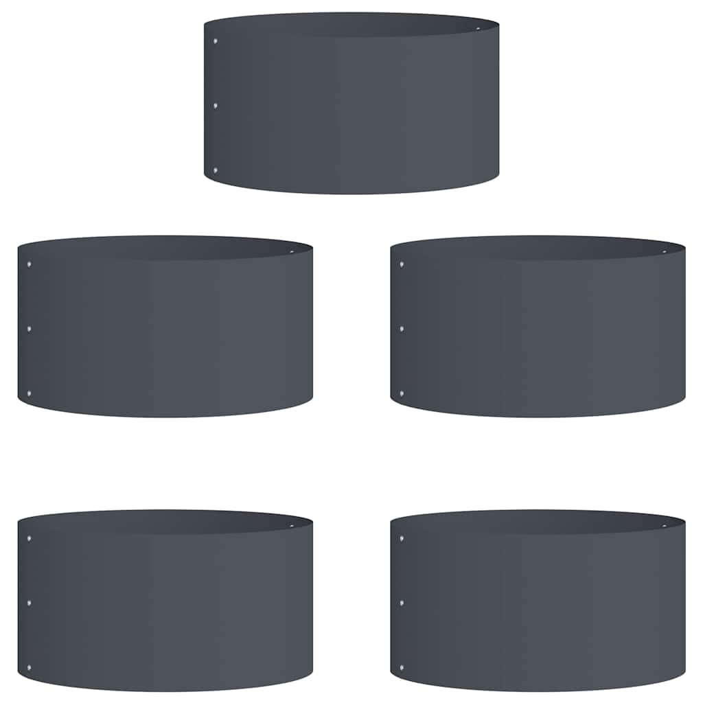 Garten 5 pcs Anthrazit 40 x 40 x 20 cm Stahl