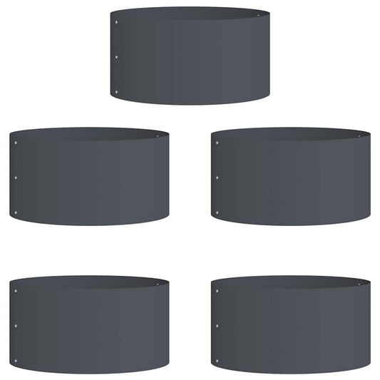 Garten 5 pcs Anthrazit 40 x 40 x 20 cm Stahl