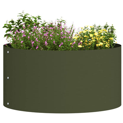 Gartenblumentopf Olivgrün 40 x 40 x 20 cm Stahl