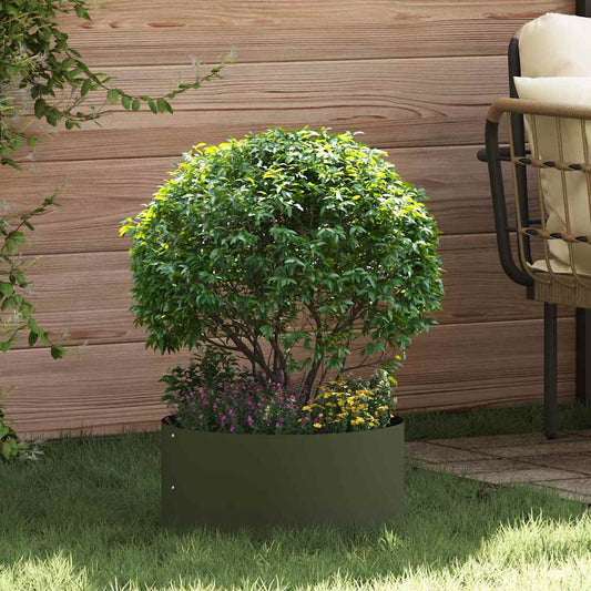 Gartenpflanzer 5 pcs Olivgrün 40 x 40 x 20 cm Stahl