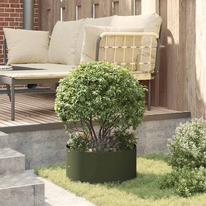 Gartenpflanzer 5 pcs Olivgrün 40 x 40 x 20 cm Stahl