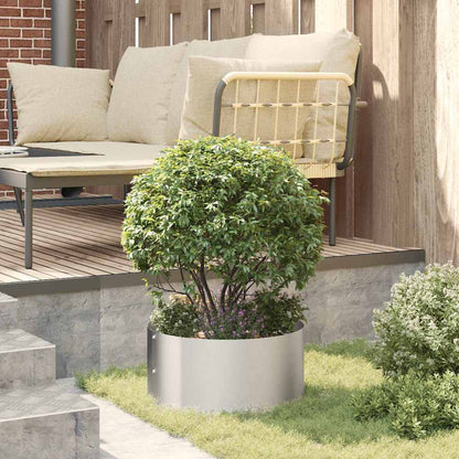 Gartenblumentopf Silber 40 x 40 x 20 cm Edelstahl