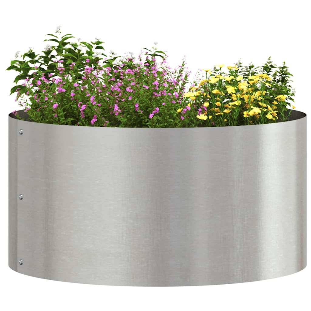 Gartenblumentopf Silber 40 x 40 x 20 cm Edelstahl