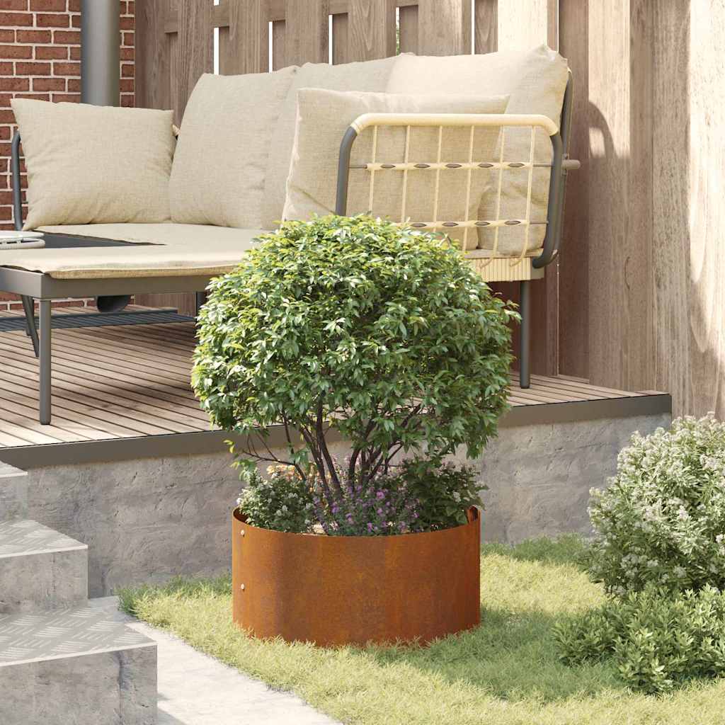 Gartenblumentopf Braun 40 x 40 x 20 cm Cortenstahl