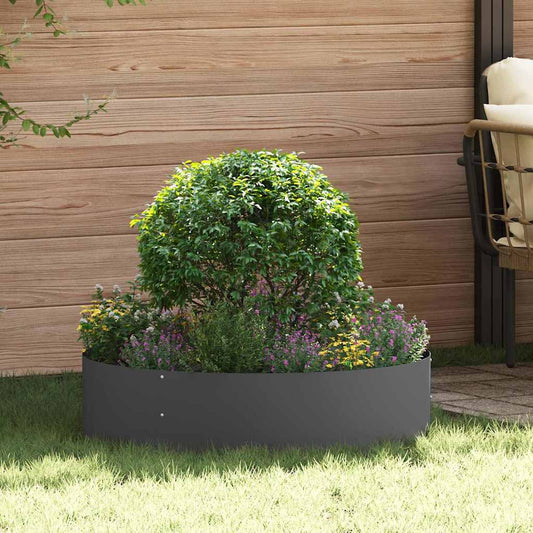 Gartenpflanzer 5 pcs Schwarz 80 x 80 x 20 cm Stahl