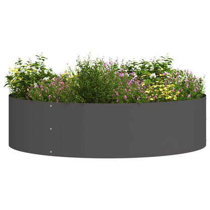 Gartenpflanzer 5 pcs Schwarz 80 x 80 x 20 cm Stahl
