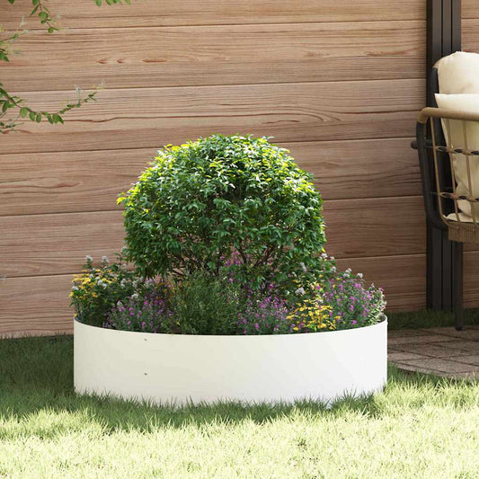Gartenpflanzer 5 pcs Weiß 80 x 80 x 20 cm Stahl