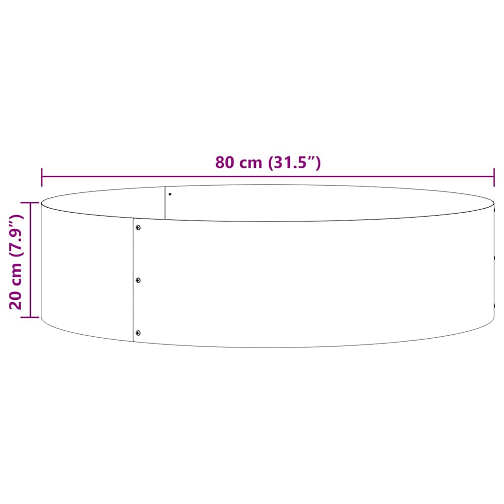 Gartenpflanzer 5 pcs Weiß 80 x 80 x 20 cm Stahl