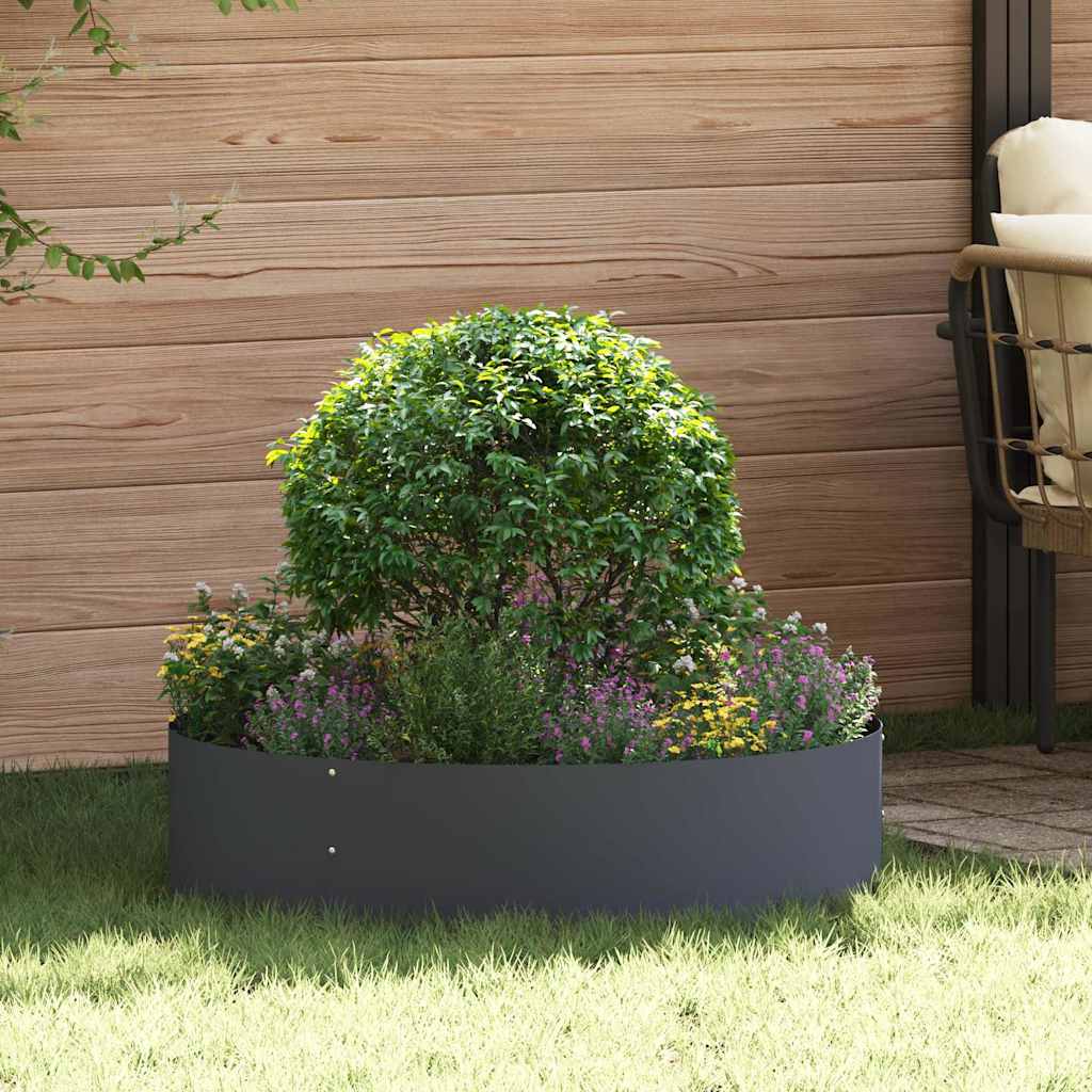 Gartenpflanzer 5 pcs Anthrazit 80 x 80 x 20 cm Stahl